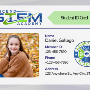Ascend STEM Academy id card