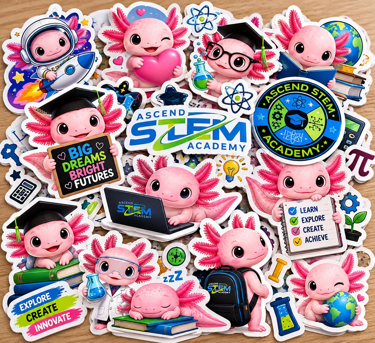 Ascend STEM Academy sticker collection